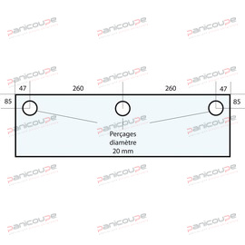 GLASS 614 X 300 X 10 MM - VF34 product photo
