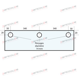 GLASS 780 X 282 X 10 MM - VF38 product photo