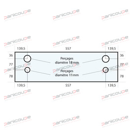 GLASS 836 X 191 X 6 MM - VF70 product photo