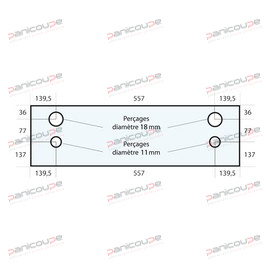 GLASS 836 X 250 X 6 MM - VF71 product photo