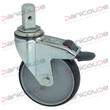 SWIVEL CASTOR ZINC SQUARE STUD 125 WITH BRAKE product photo