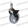 SWIVEL CASTOR ZINC ROUND STUD 125 WITH BRAKE product photo