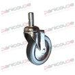 ZINC SWIVEL CASTOR 125 ROUND STUD WITHOUT BRAKE product photo