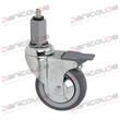 SWIVEL CASTORS WITH SQUARE SPINDLE 20 X 20 MM WITH BRAKE product photo