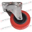 HIGH-TEMPERATURE SWIVEL CASTOR WITH SILICONE TYRE STAINLESS STEEL CLEVIS product photo